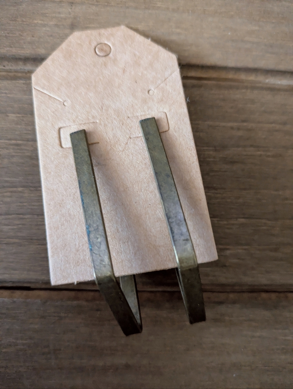 Modern Industrial Rustic Angle Hoop Earrings